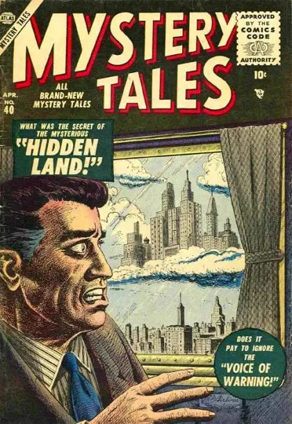 copertina del fumetto, una città sospesa tra le nuvole