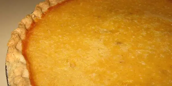 Un dettaglio della torta di zucca fatta da Sunshine