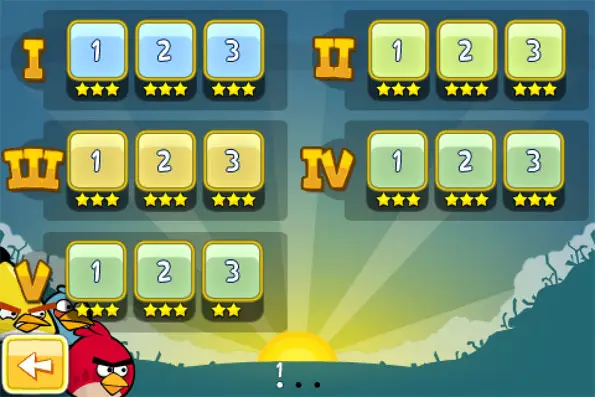Una schermata dal videogioco con tutti i punteggi per ogni livello
