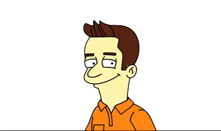 camu disegnato nel tipico stile simpson
