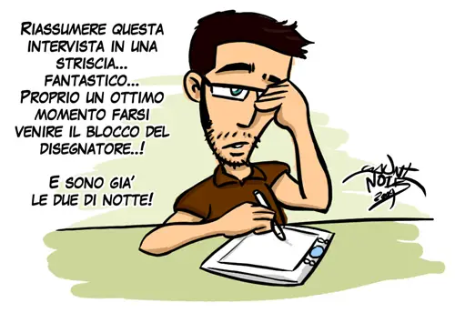 duechiacchiere-gaunt Riassumere questa intervista in una striscia...