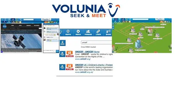 Alcune schermate tratte dal sito di Volunia