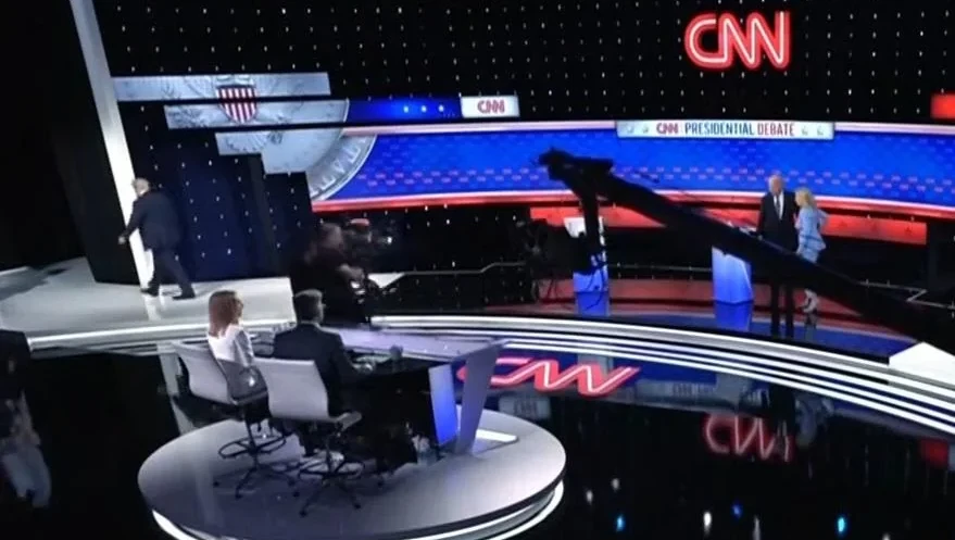 Il palcoscenico della CNN dove si è tenuto il dibattito.