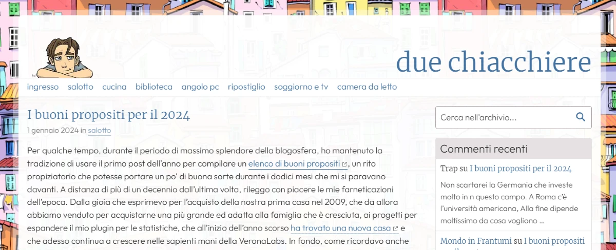 Uno screenshot del tema prima del cambiamento